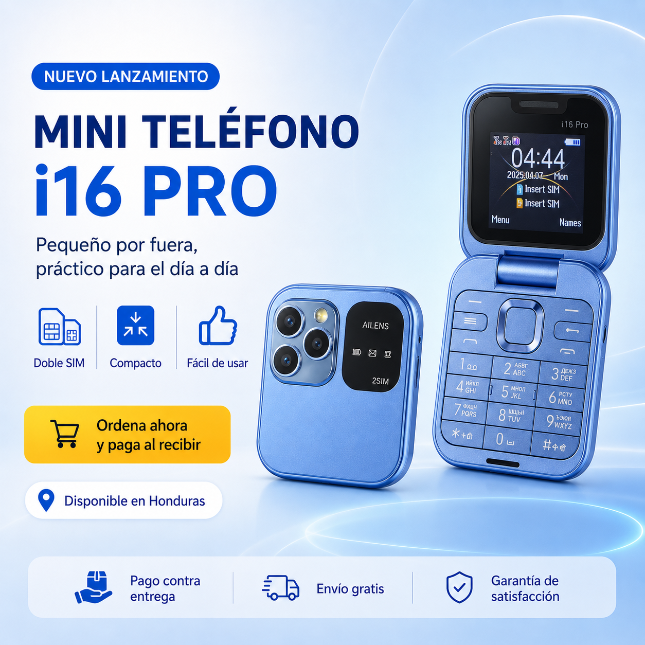 teléfono inteligente i16 pro-flip